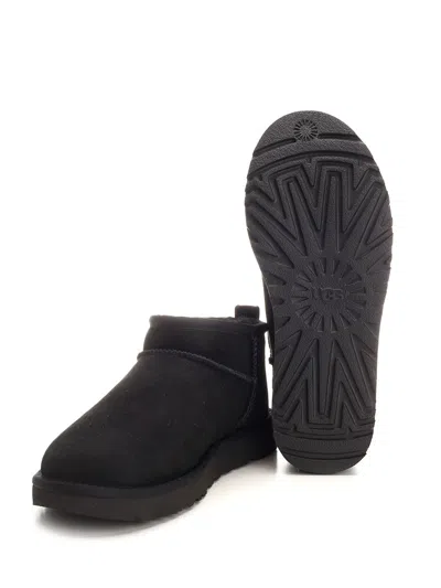 Ugg Classic Ultra Mini Ankle Boots In Black