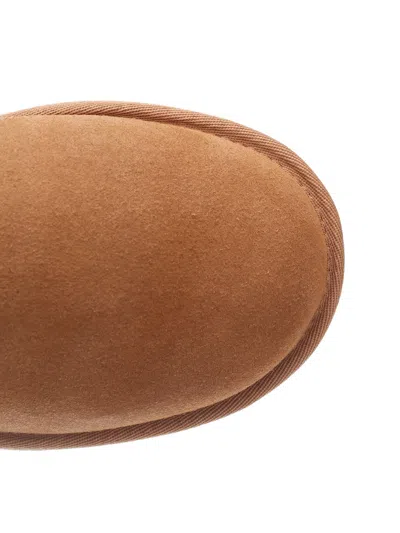 Ugg Beige Suede Ankle Boots In Brown