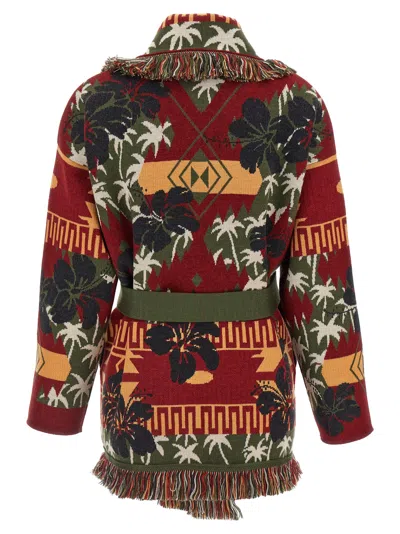 Alanui Hibiscus Bloom Cardigan In Multi