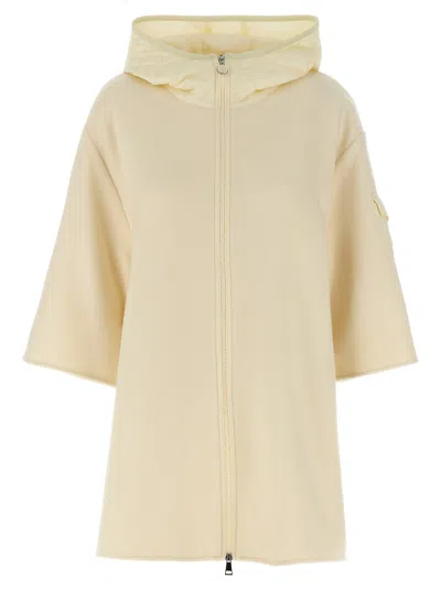 Moncler Virgin Wool Blend Cape In White