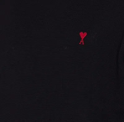 Ami Alexandre Mattiussi Pull Col Rond Ami Paris De Coeur In Black