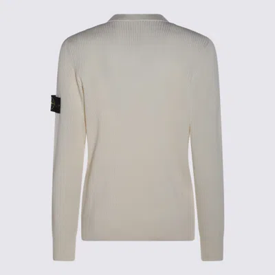 Stone Island Wool Blend Sweatshirt With Iconic Logo Patch And Timeless Design In Neutral