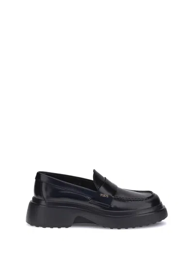 Tod's Mocassini In Pelle Nera  Donna In Black