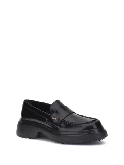 Tod's Mocassini In Pelle Nera  Donna In Black