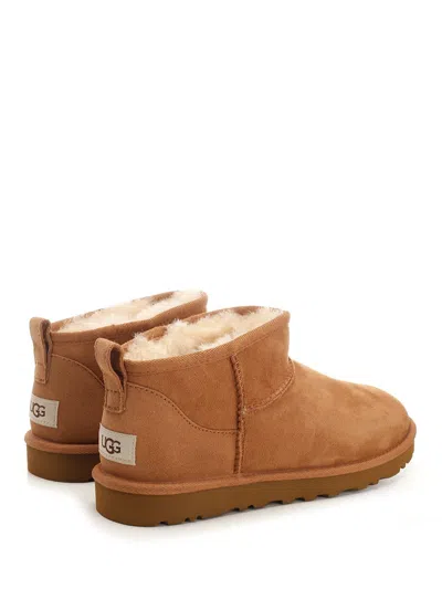 Ugg ® Classic Ultra Mini Shaggy Water Resistant Boot In Brown