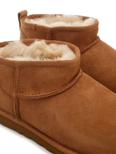 Ugg ® Classic Ultra Mini Shaggy Water Resistant Boot In Brown