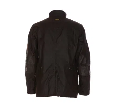 Barbour Ogston Wax Jkt Casual Jacket In Black Cotton In Brown
