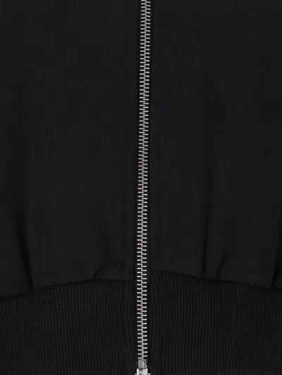Entire Studios Zip Cropped Sweatshirt In Black