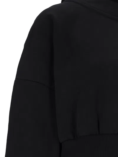Entire Studios Zip Cropped Sweatshirt In Black