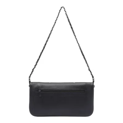 Zadig & Voltaire Chain Strap Flap Shoulder Bag In Black