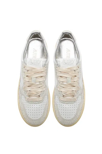 Autry Platform Low Lea Stars Wht Wht In Multi