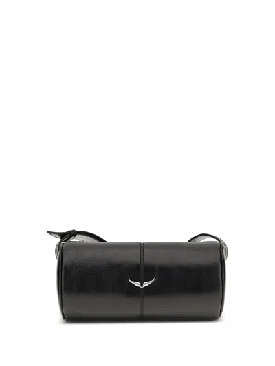 Zadig & Voltaire Le Doudou Vintage Patent Crossbody Bag In Black