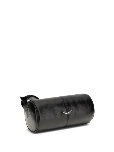 Zadig & Voltaire Le Doudou Vintage Patent Crossbody Bag In Black