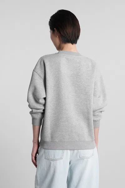 Anine Bing Ribbed Neck Sweatshirt Spencer In Gray