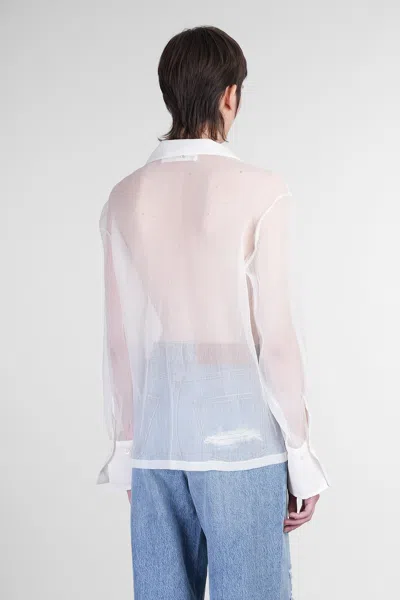 Séfr Willow Shirt Shirt In Beige Polyester In White