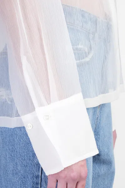 Séfr Willow Shirt Shirt In Beige Polyester In White