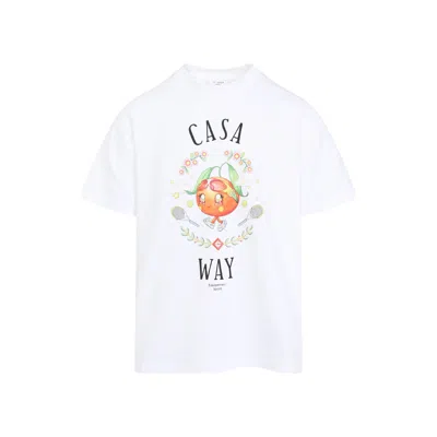 Casablanca Print T-shirt In White