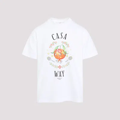 Casablanca Print T-shirt In White