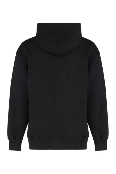 Valentino Jersey Felpa Le Chat De La Maison In Black