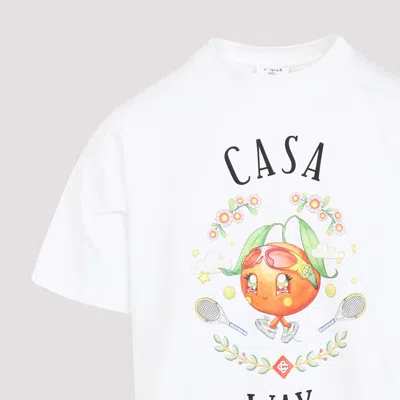 Casablanca Print T-shirt In White