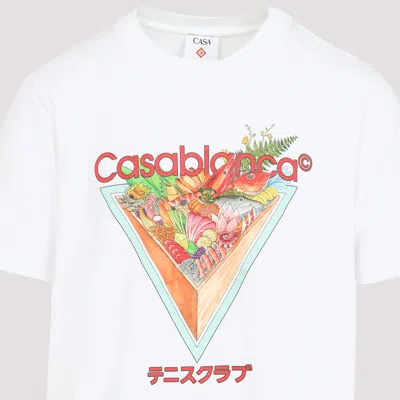 Casablanca Tennis Club Icon T-shirt In White