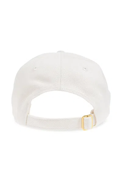 Casablanca Mens Casa Way Mountain Embroidered Cotton Baseball Cap In White