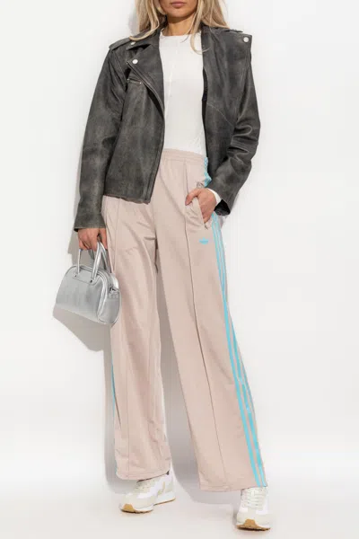 Adidas Originals Wide-leg Track Pants In Neutral