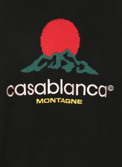 Casablanca Crewneck Merino Wool Jumper In Multi