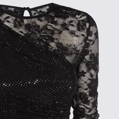 Self-portrait Dresses Blacks And Greys In Blue