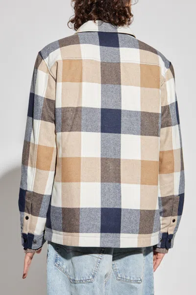 Woolrich Checked Wool Blend Shirt Jacket With Chest Pockets In Multi
