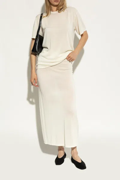 Totême 10mm Minimalist Velvet Ballerina Flats In Black