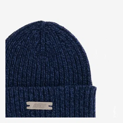 Autry Beanie Main Unic Knit Blue Accessories In Blue