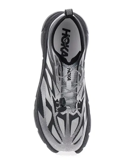 Hoka Mafate Speed 4 Lite Black Low Top Sneakers With Mesh Panels In Tech Fabric Unisex In Black