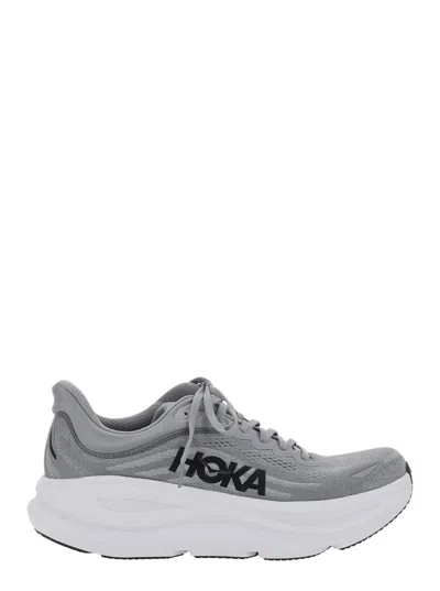 Hoka Outdoor Shoe Men Bondi 8 Sharkskin/harbor Mist In Gray