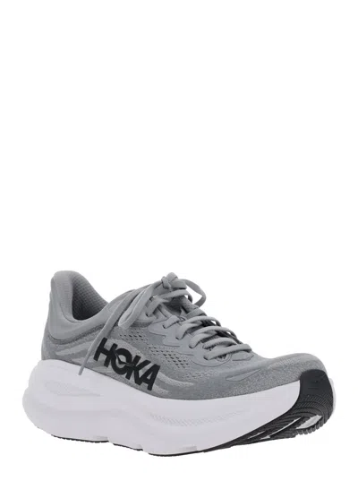 Hoka Outdoor Shoe Men Bondi 8 Sharkskin/harbor Mist In Gray