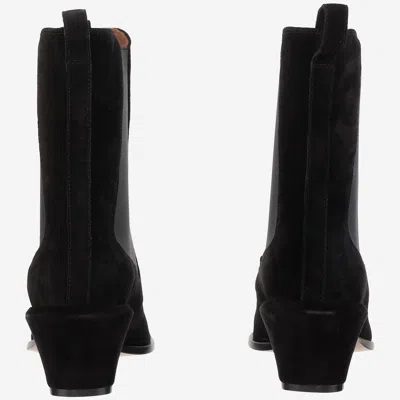 Paris Texas Bettina Ankle Boots Block Heel In Black