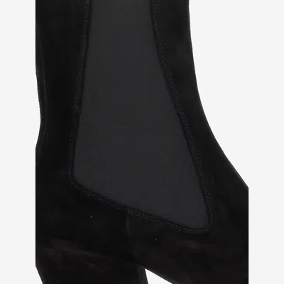 Paris Texas Bettina Ankle Boots Block Heel In Black