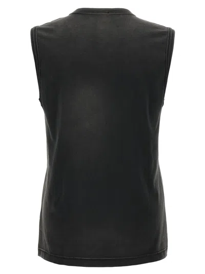 Diesel T-bisco-od Stretch Cotton Tank Top In Black
