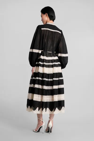 Zimmermann Women's Rhiannon Lace Midi Dress | Size 2 | 3227dss251 In Black