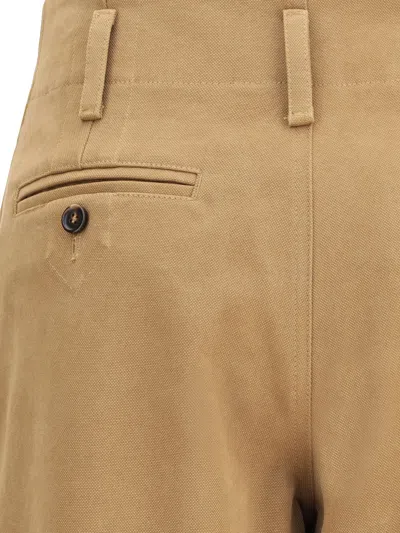 Chloé Cotton Canvas Wide Pants In Neutral