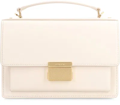 Golden Goose 'venezia' White Handbag With Lettering Logo And Clasp Closure In Leather Woman In White