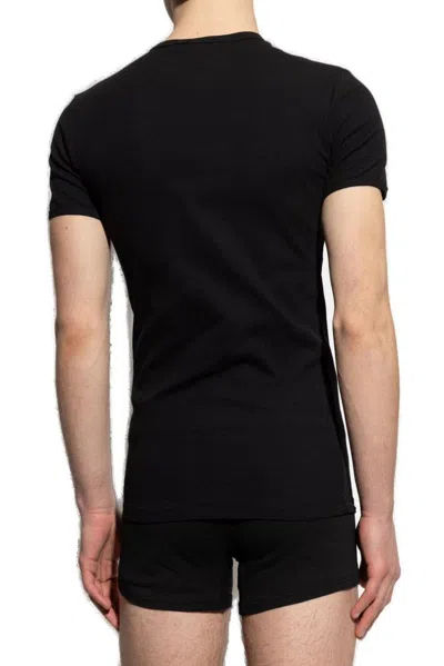 Versace Embroidered Logo Under Shirt In Black