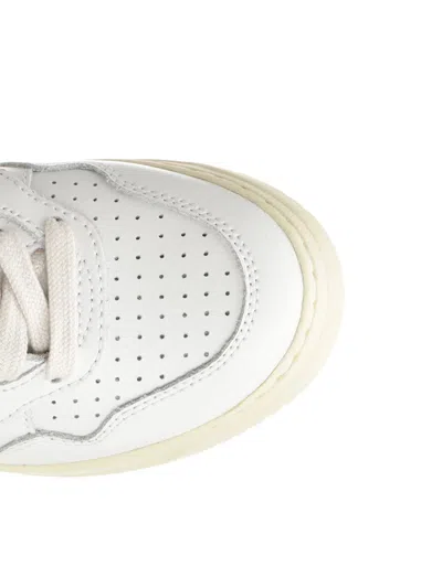 Autry Sneakers Dals Low In White And Black Leather In White