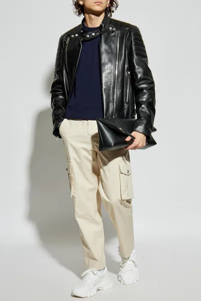 Balmain Classic Crew Neck Sweater In Blue