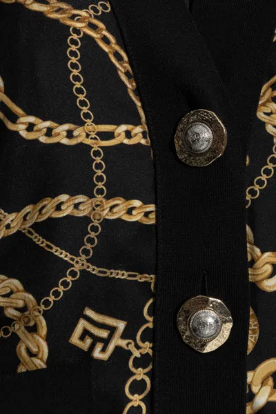 Balmain Mid-length Oversized Sweater In Black