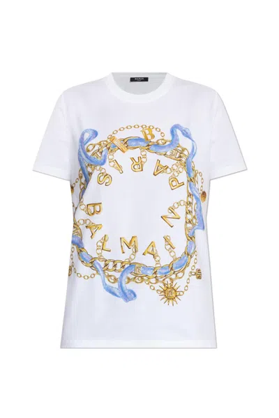 Balmain Printed T-shirt In White