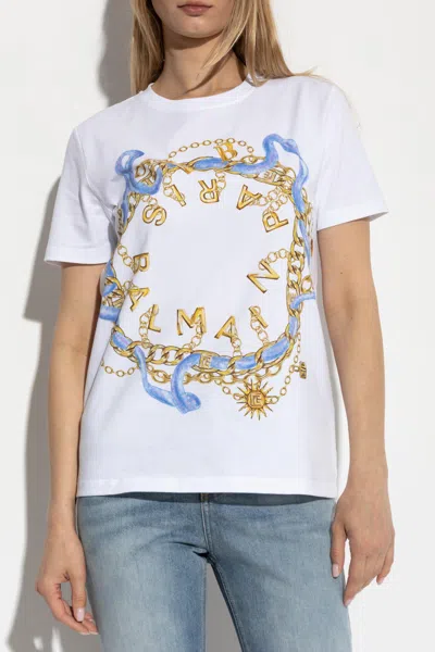 Balmain Printed T-shirt In White