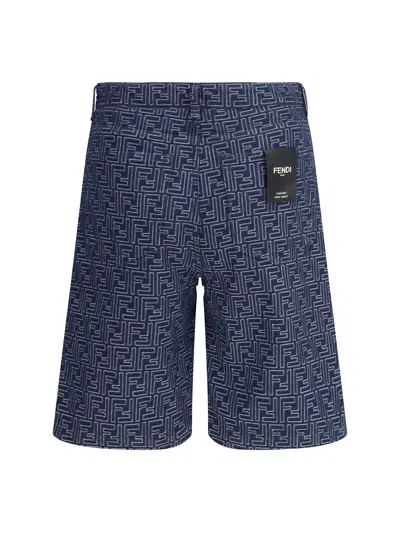 Fendi Short Jeans In Blue