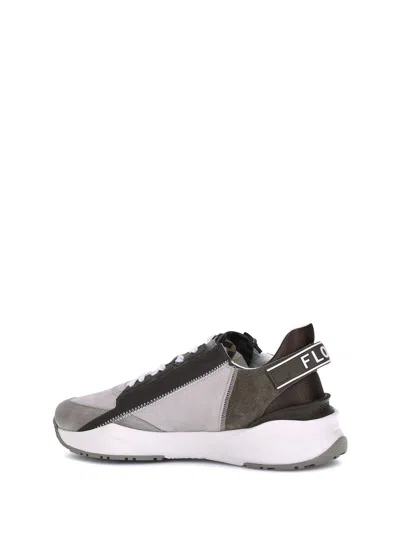 Fendi Flow Sneaker In Beige Nubuck In Brown