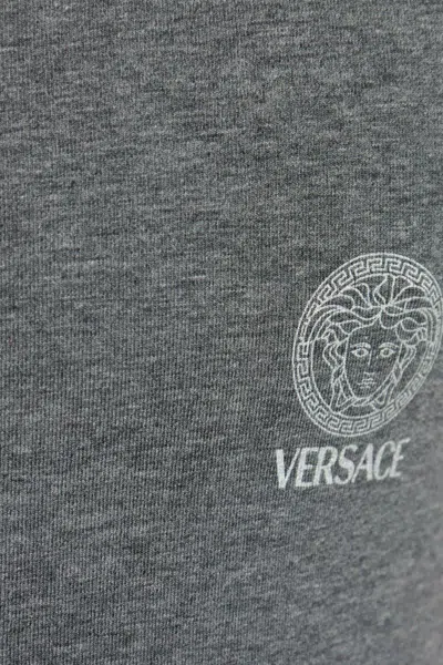 Versace Medusa Head-printed Stretched Tank Top In Gray